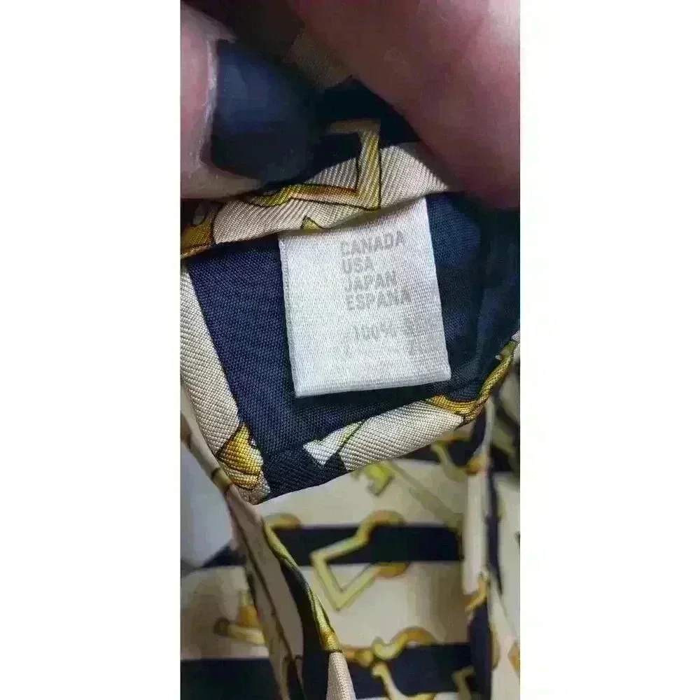 Vintage ESCADA Necktie Key To Success Gold & Black Stripe Made Italy 100% Silk